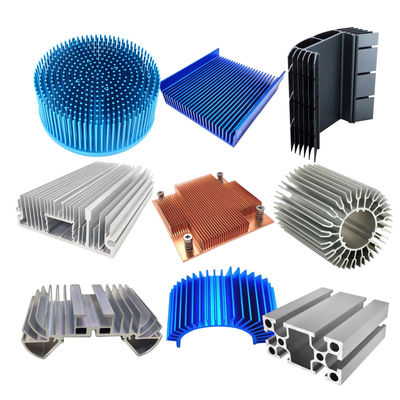 qualità  Customized Aluminum Extrusion Heat Sink Silver Heat Dissipation Aluminum fabbrica