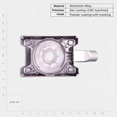 Alloggiamento di fusione a stampa d'argento con superficie di rivestimento resistente e in polvere per prodotti elettronici