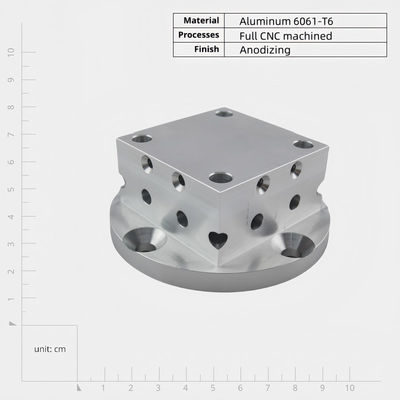Parti di alluminio anodizzate CNC di precisione per elettronica e comunicazioni