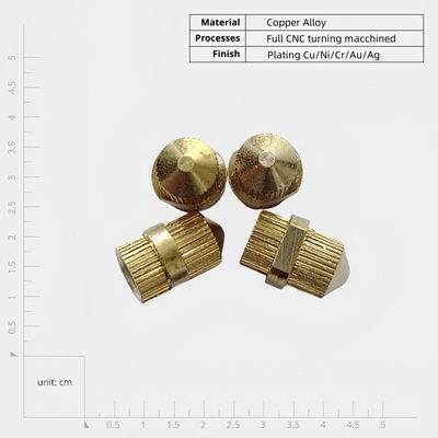 OEM Custom Non Standard Copper Screw Plugs Nut CNC Turning Lathe Precision Machining Parts Servizio