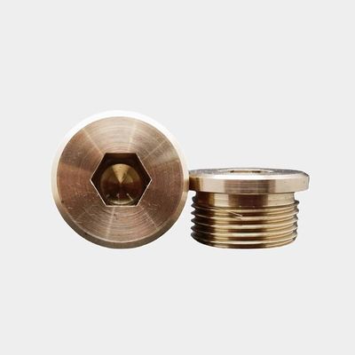 OEM Custom Non Standard Copper Screw Plugs Nut CNC Turning Lathe Precision Machining Parts Servizio