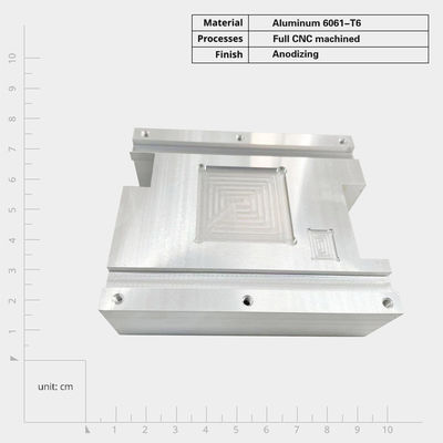 Parti di lavorazione CNC personalizzate Pinze di raffreddamento in alluminio lavorate a CNC 5 mm Altezza pinne 2 mm Tonno pinne