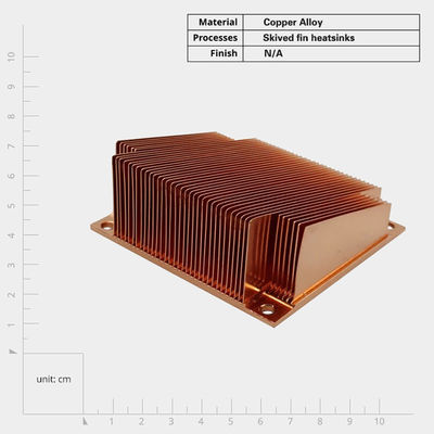 Dispositivo di scarico di calore in rame per componenti elettronici personalizzato