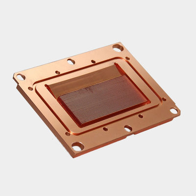 Alta densità di rame Skiving Fin Sink di calore liquido Blocco di raffreddamento CNC Machining CPU Cooler Sink di calore