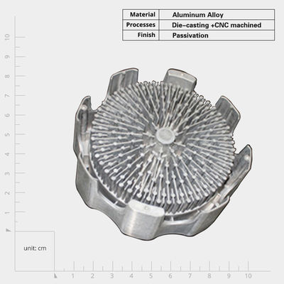 Anodizzato a fusa in alluminio Dispositivo termico radiatore personalizzato Shell Precision Manufactured