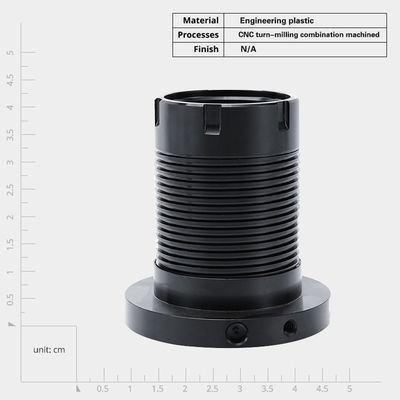 Componente di tornitura e fresatura rotonda di alluminio Cnc di alta qualità